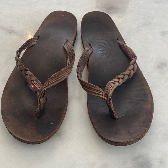 Rainbow Shoes Womens Rainbow Flip Flops Size 65 Poshmark